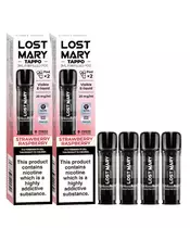 Πακέτο 4 x Lost Mary Tappo Ανταλλακτικά Prefilled Pods με Γεύση Strawberry Raspberry 2ml &#8211; 20mg Νικοτίνης