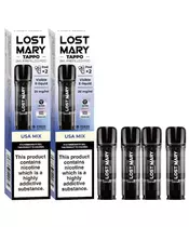 Πακέτο 4 x Lost Mary Tappo Ανταλλακτικά Prefilled Pods με Γεύση USA Mix 2ml &#8211; 20mg Νικοτίνης
