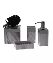 Bathroom Set: Metal Acrylic Marble Finish Anthracite