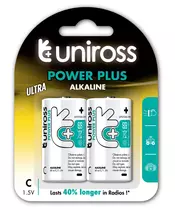 Uniross C Power Plus Alkaline Batteries 2 Pcs