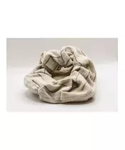 Linen beige Striped Handmade Scrunchie