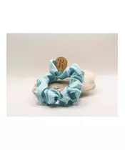 Sateen Light blue Handmade Scrunchie
