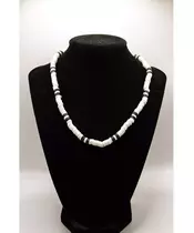 White Black minimalist Necklace