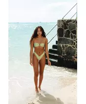 Zoe V Line High Leg Brazil Bikini Bottom In Melon