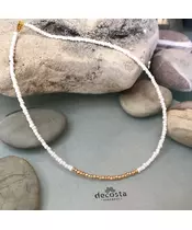 White seed bead necklace