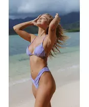 Zoe V Line High Leg Brazil Bikini Bottom In Violet