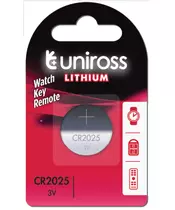 Uniross CR2025 Button Cell Lithium Battery (1pc)