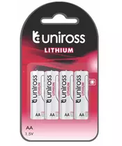 Uniross AA Lithium Batteries (4pack)