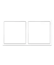 HDL Panel Frame Tile Series 2 Gangs  Ivory White MP2H-EC/TILE.48