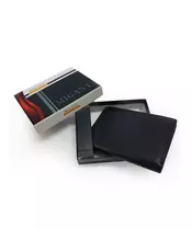 Migant Design 100% Genuine Fine Black Cow Leather Wallet  8 Credit Card Slots 1 Note Compartment and Coin Pocket