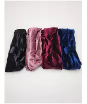 Women's velvet hair bands in black pink red and blue colors