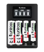 Uniross UCU002A USB Charger with 4x AA 2100 Batteries