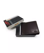 Migant Design brown leather wallet in gift box 2000