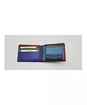 Migant Deisgn Multicolour leather wallet with RFID protection