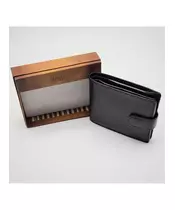 Migant design Black or brown leather wallet in giftbox 6443
