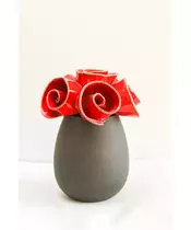 ''Roses'', ceramic vase