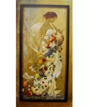 ''Lady with the fruit dress'', printed painting(framed)