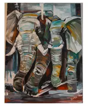 ‘’Elephants’’ Original painting