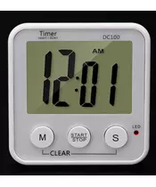Ψηφιακό ρολόι και χρονόμετρο αντίστροφης μέτρησης λευκό DC100
