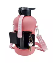 Gymbiter Pink Beauty Μπουκάλι Νερού Χωρητικότητας 2,2 Λίτρων, με Μονωτικό Φορμάκι για Ενισχυμένη Αντοχή και Ενσωματωμένη Λαβή Μεταφοράς