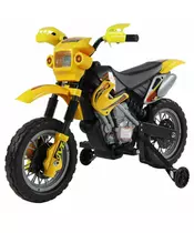 Ηλεκτροκίνητη Παιδική Motocross Μοτοσικλέτα Κίτρινη 6V, 4Ah