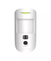 Ajax Systems MotionCam Αισθητήρας Κίνησης PET Μπαταρίας με Εμβέλεια 12m με Ενσωματωμένη Κάμερα για Οπτική Επαλήθευση Συναγερμού σε Λευκό Χρώμα