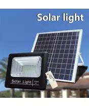 Ηλιακός Προβολέας LED 100W με Τηλεχειριστήριο