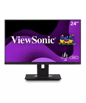 ViewSonic VG2456 Ergonomic Docking Monitor 24'' Full-HD IPS Panel w/ USB-C/RJ45/3xUSB-A/PD
