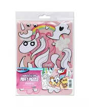 Crafty Bitz Diy Colouring Puffy Puzzle - Unicorn
