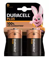 Duracell Alkaline D Plus Batteries 2pcs