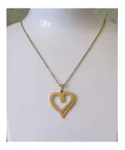 "Chic & Simple -Heart" Gold Color Necklace