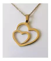 "Chic & Simple -Hearts No.1"Gold Color Necklace