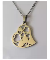 "Chic & Simple -Hearts No.2"Silver Color Necklace
