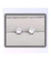 Silver Earrings "White Zircons" (S925)
