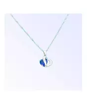 Silver Pendant "Blue Hearts" (S925)