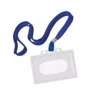 Hard Rigid Plastic Badge w/cord