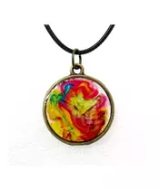 Resin Art "Colorful Life" Necklace