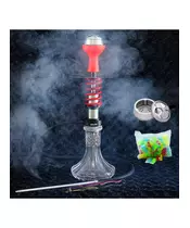 Spring Hookah Mini Silver-Red with Accessories