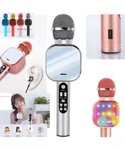 Karaoke Microphone Bluetooth Speaker Silver 44ACity