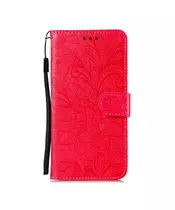 Fashion Lace Lotus Flower Wallet Leather Case