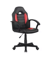 MLM-611356/Black-Red Office Chair With Arms 58x53x91cm- Καρέκλα Γραφείου
