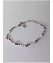 Silver Bracelet "Waves - Purple" (S925)