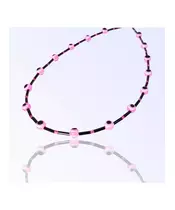 Handmade Necklace "Lucky eyes - Fuchsia