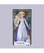 Hasbro F1411 Frozen II Βασίλισσα Έλσα με Πανέμορφο Λευκό Φόρεμα με Γκλίτερ