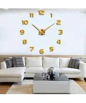 DIY Clock – 12S002-GF Χρυσό Μικρό Διακοσμητικό Ρολόι Τοίχου 3D με Εφέ Καθρέφτη – Cb