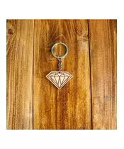Diamond Wooden Keyring