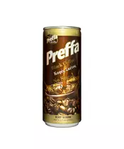 case of 24 cans of PREFFA COFFEE BLACK NO SUGAR 240ml