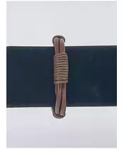 Leather Handmade Men's Bracelet "Brown-5"