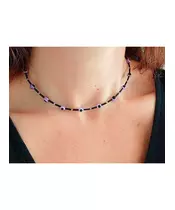 Handmade Necklace "Lucky eyes - Purple"