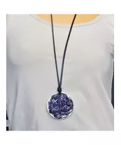 Artistic handmade necklace "Purple Planet"